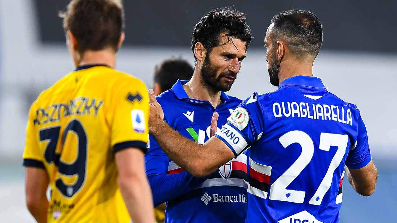 Sampdoria-Parma in campo