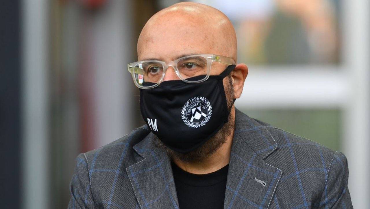 Pierpaolo Marino con la mascherina