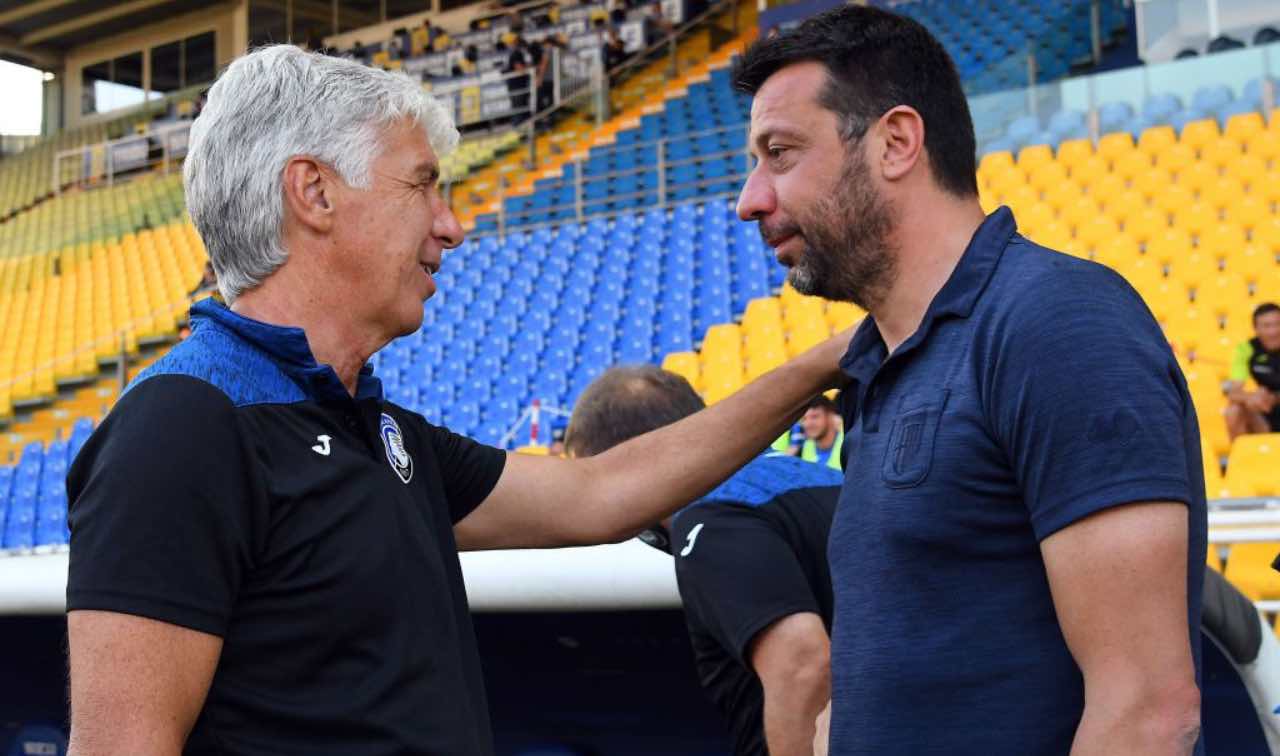Sampdoria-Atalanta, D'Aversa e Gasperini si salutano prima di Parma-Atalanta