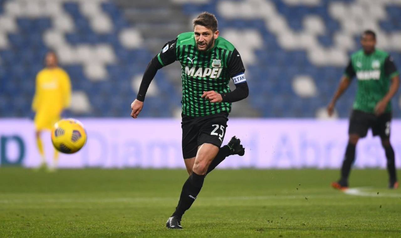 Berardi in campo col Sassuolo