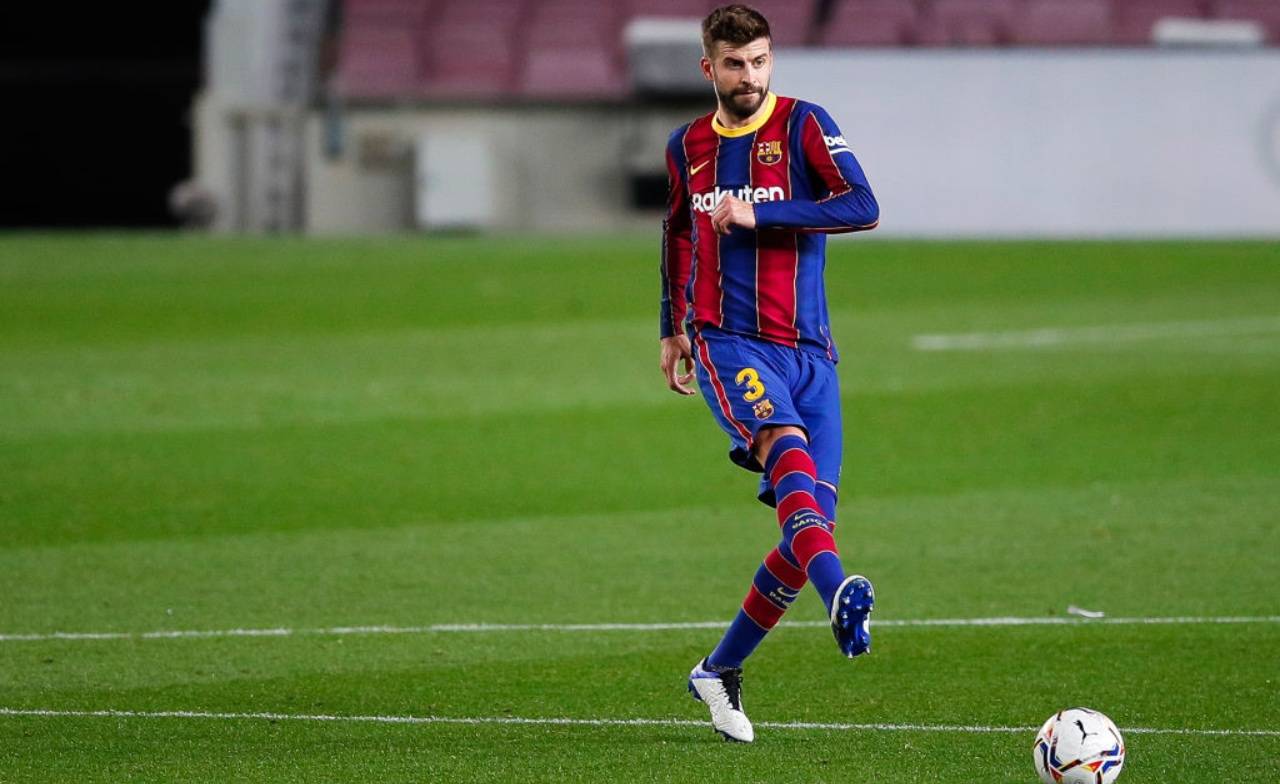 Gerard Piqué in campo col Barcellona