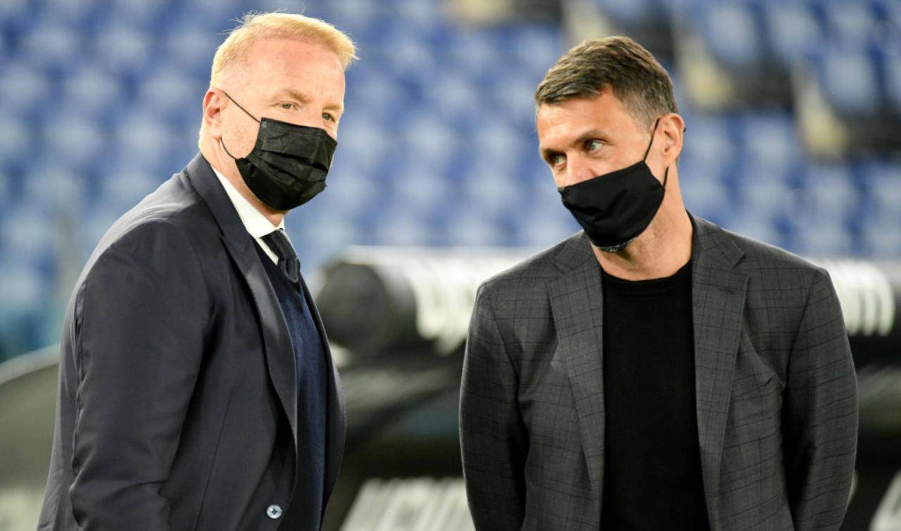 Tare e Maldini con mascherina