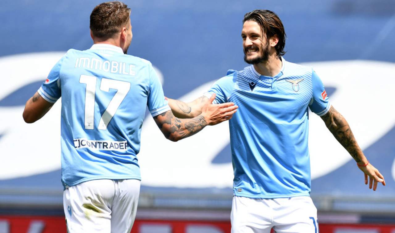 Esultanza Immobile e Luis Alberto