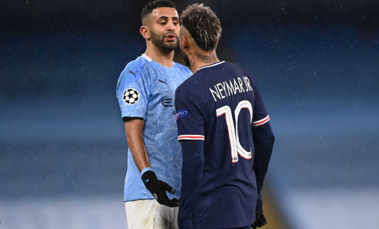 Neymar litiga con Mahrez