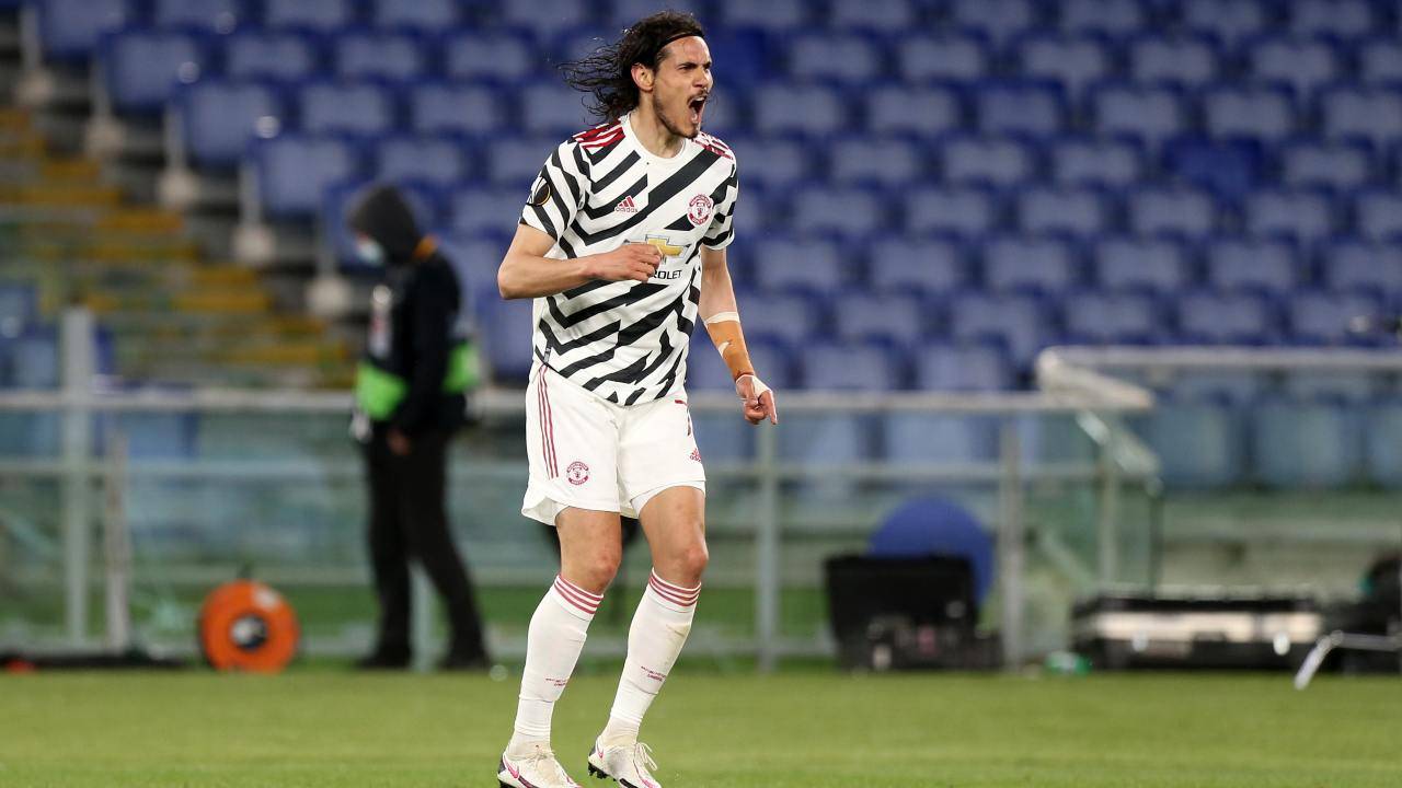 Edinson Cavani in campo