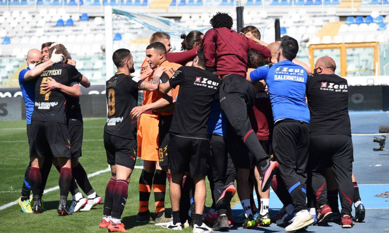 Esultanza Salernitana