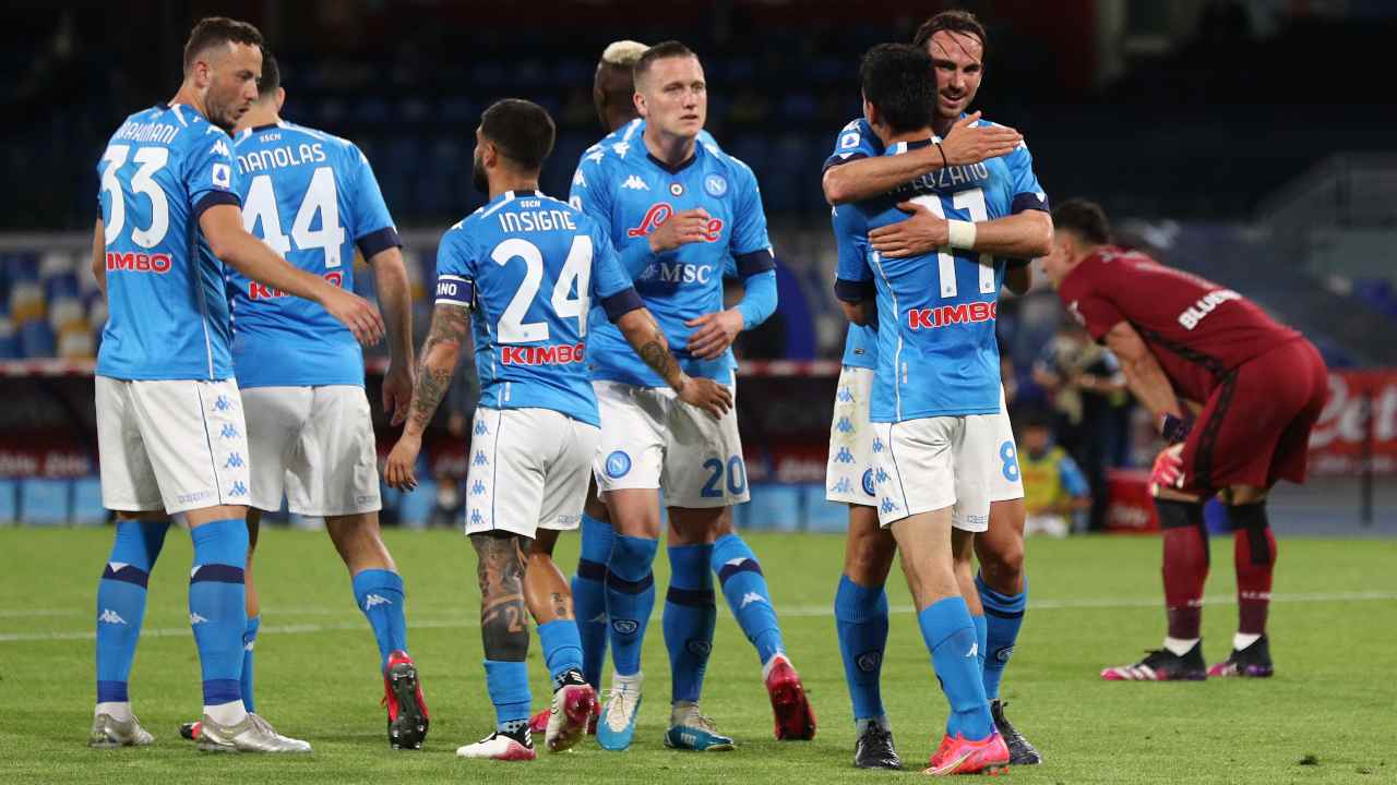 Il Napoli esulta