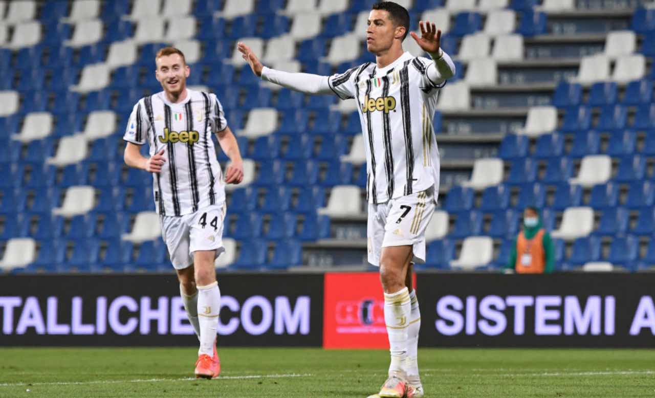 Ronaldo esulta per un gol al Sassuolo