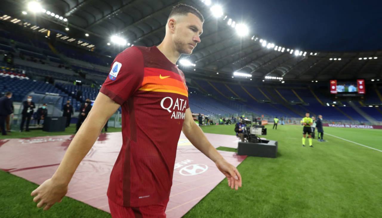 Dzeko in Roma-Lazio