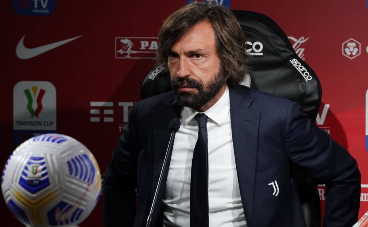 Pirlo in conferenza stampa in Coppa Italia