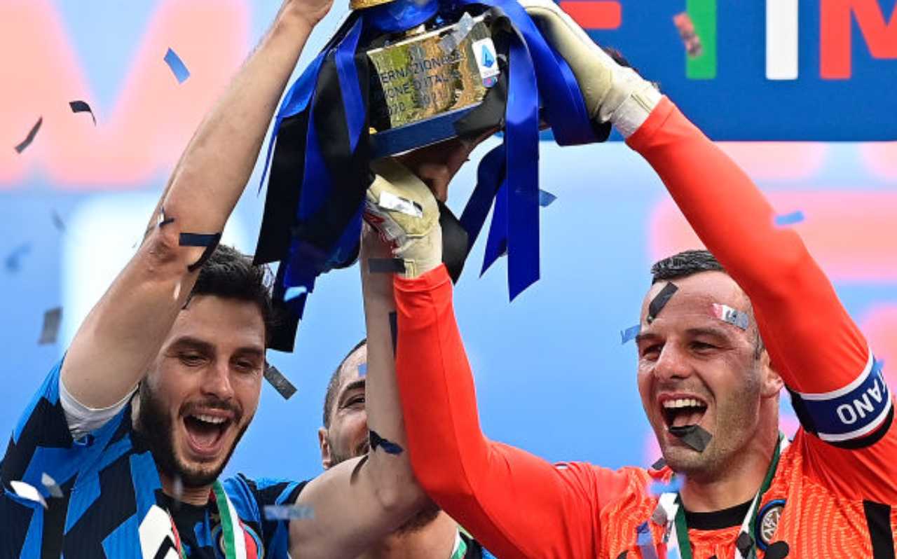 Ranocchia e Handanovic esultano