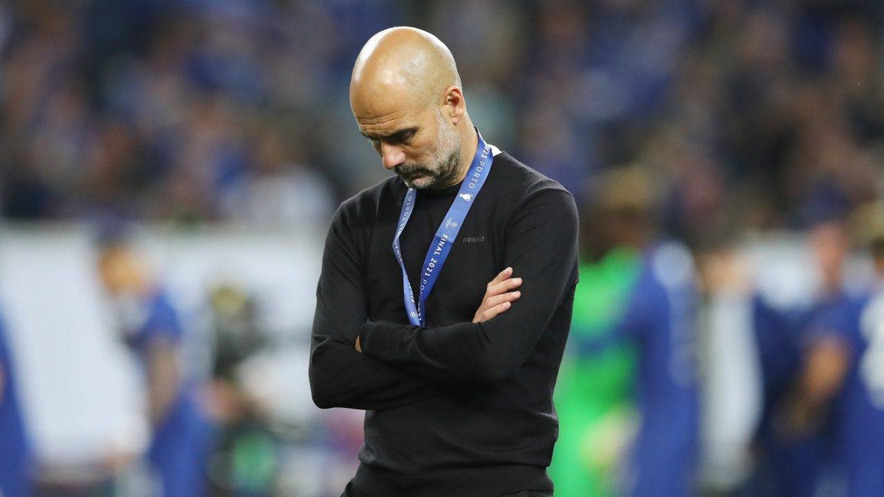 Pep Guardiola affranto