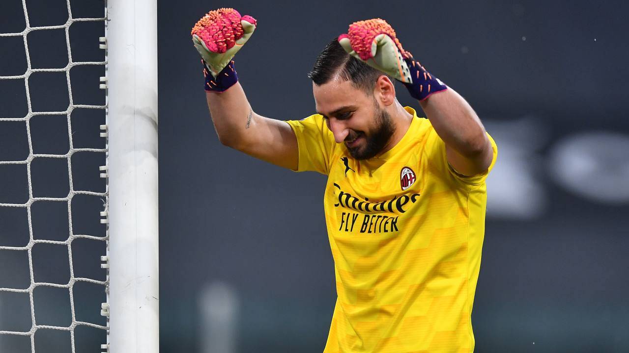 Donnarumma esulta dopo la vittoria con la Juventus