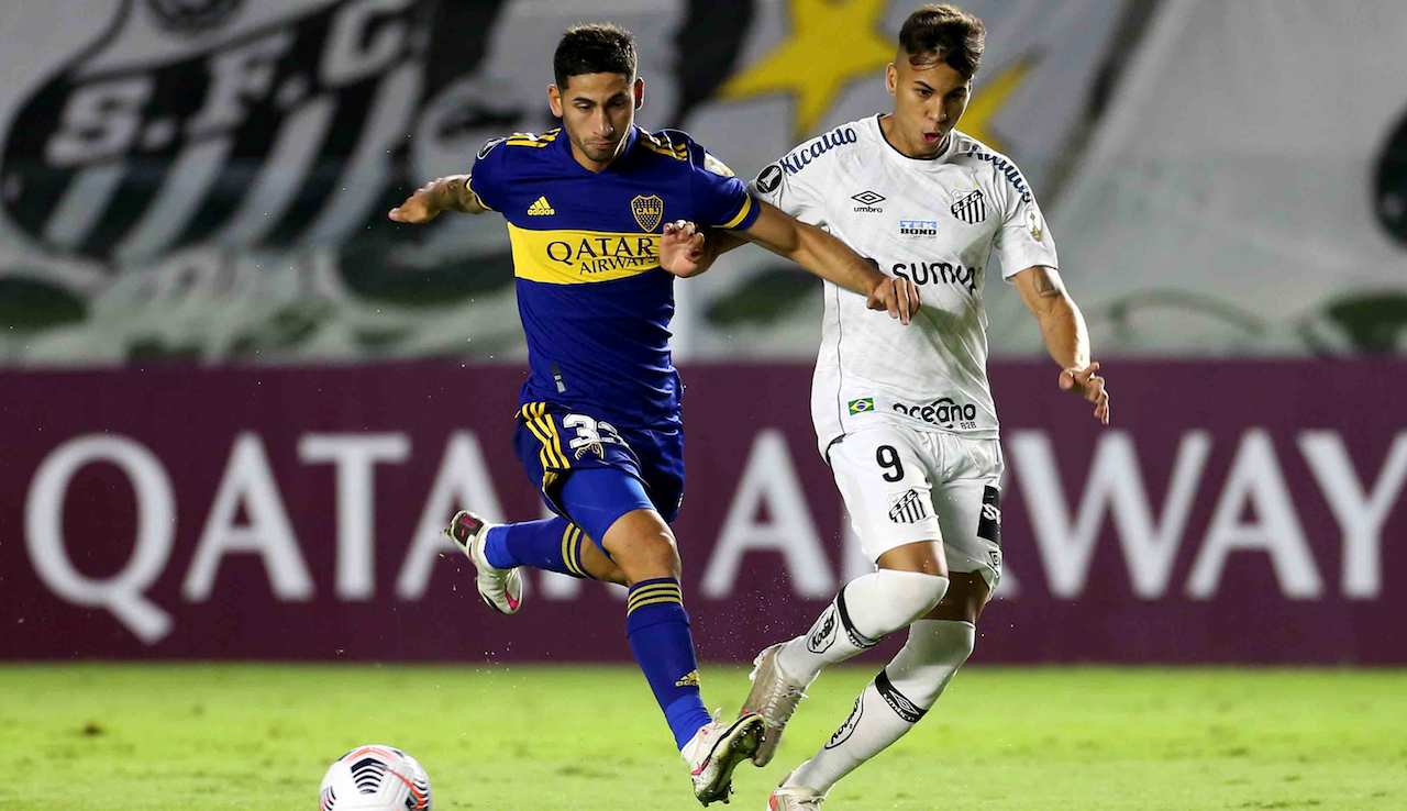 Kaio Jorge duello in Boca Juniors-Santos