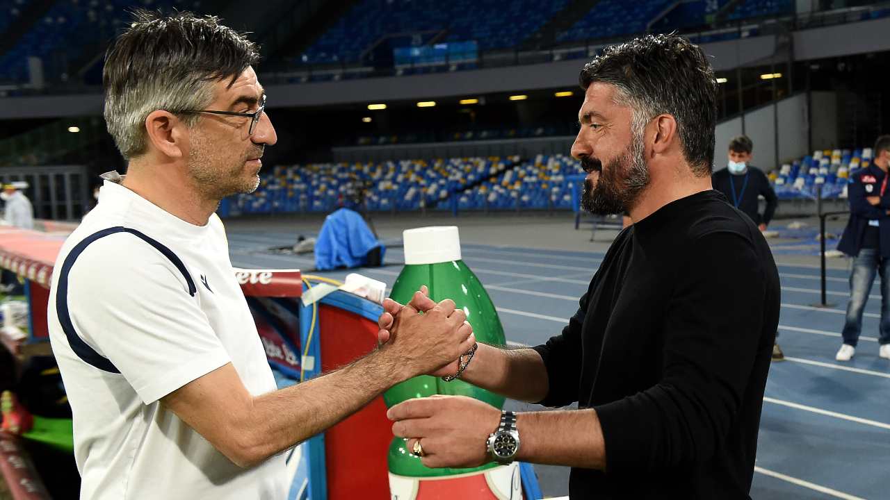 Juric e Gattuso si salutano