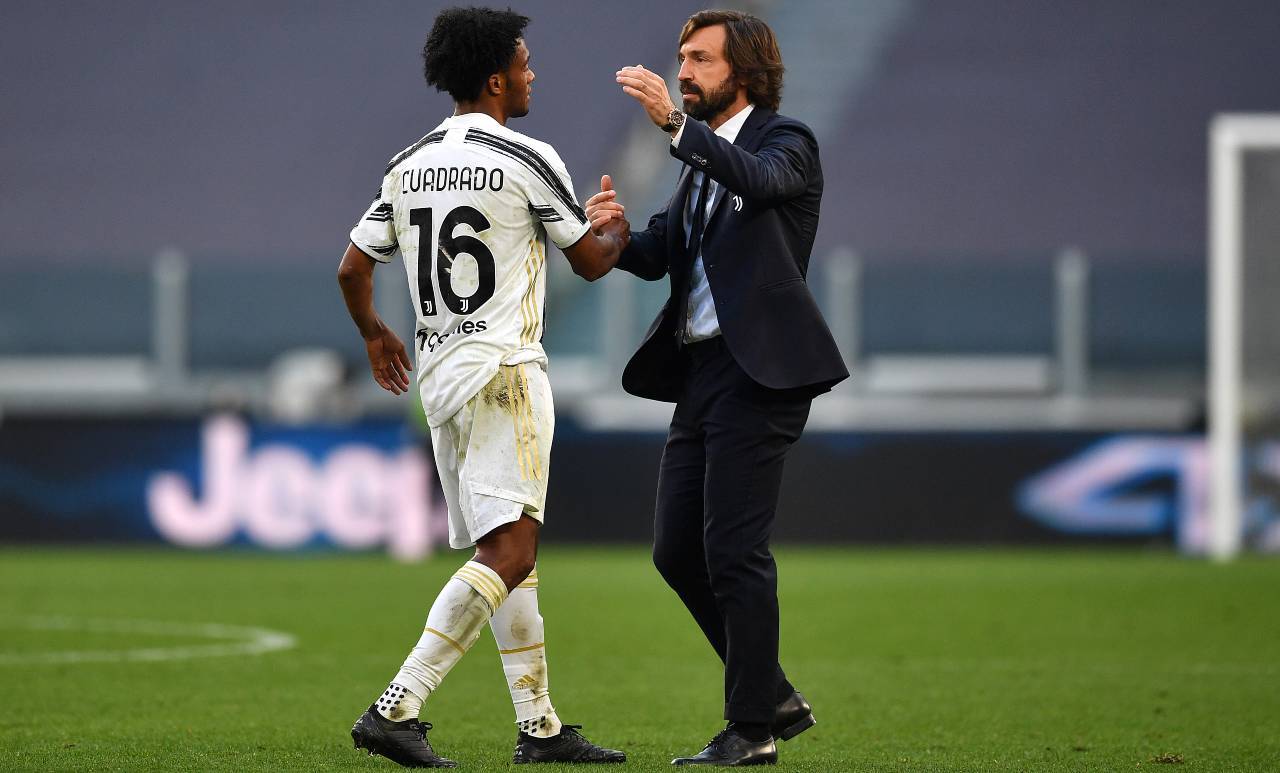 Cuadrado e Pirlo si salutano