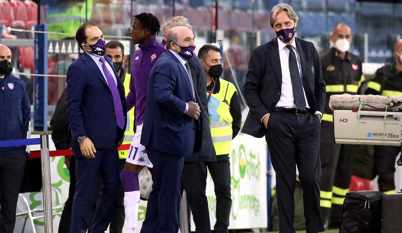 Rocco Commisso Fiorentina a bordo campo