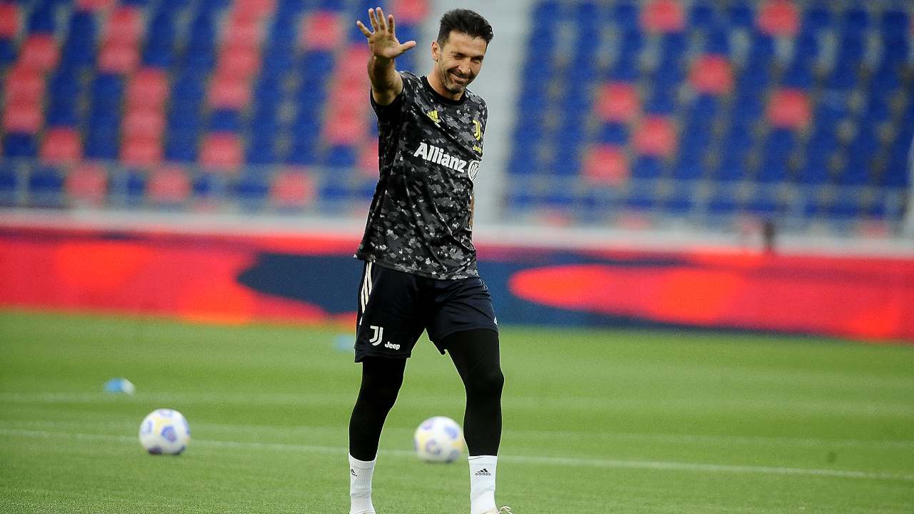 Buffon durante la sua ultima apparizione con la maglia della Juventus