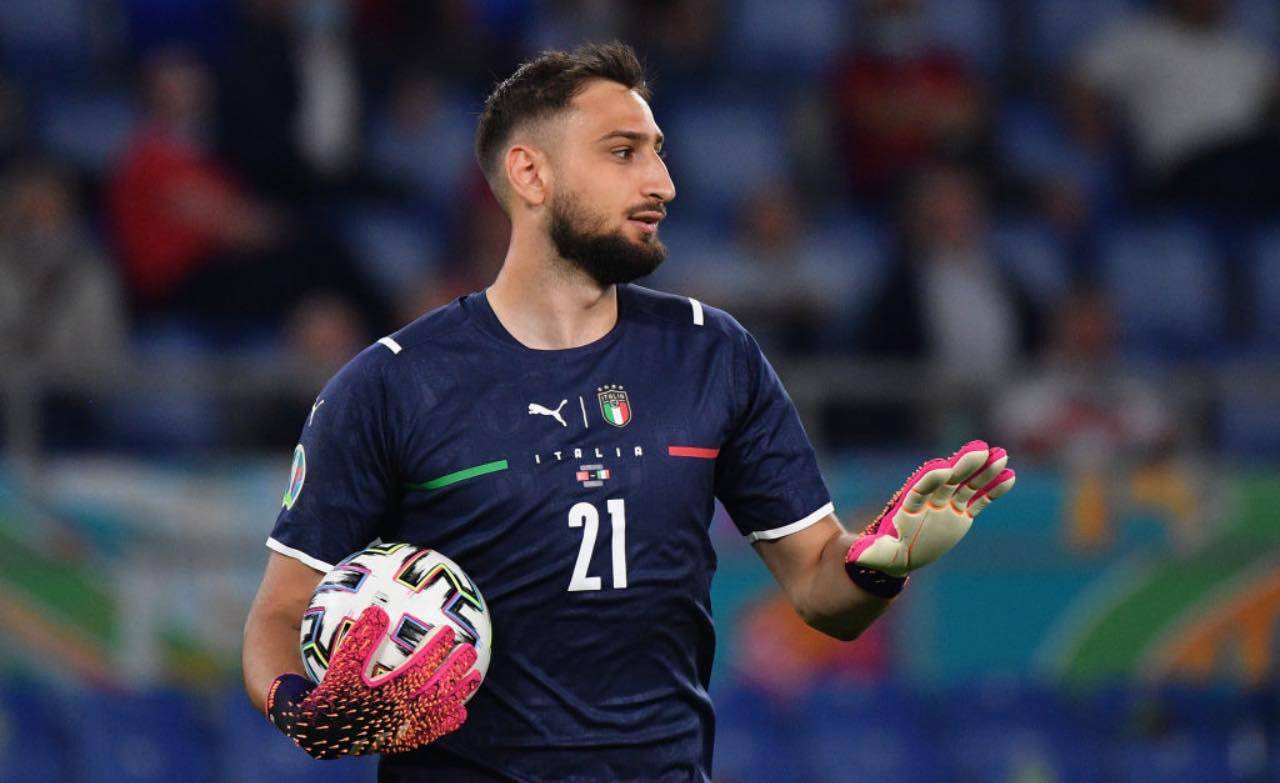 Gigio Donnarumma con la Nazionale
