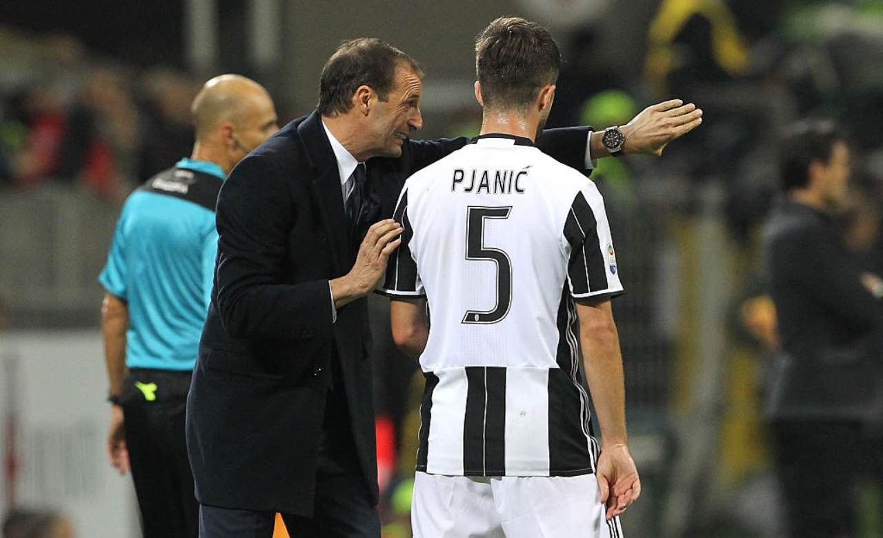 Allegri e Pjanic insieme alla Juventus