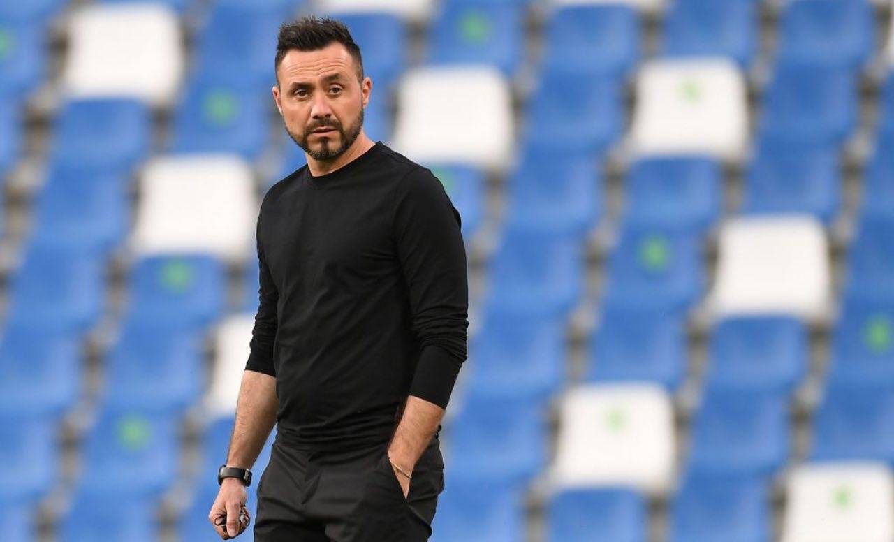 Roberto De Zerbi in panchina al Sassuolo