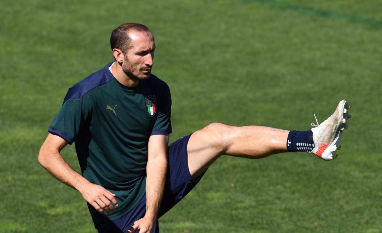 Giorgio Chiellini in allenamento