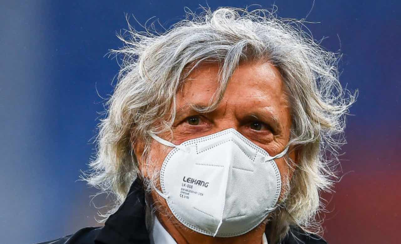 Massimo Ferrero con mascherina
