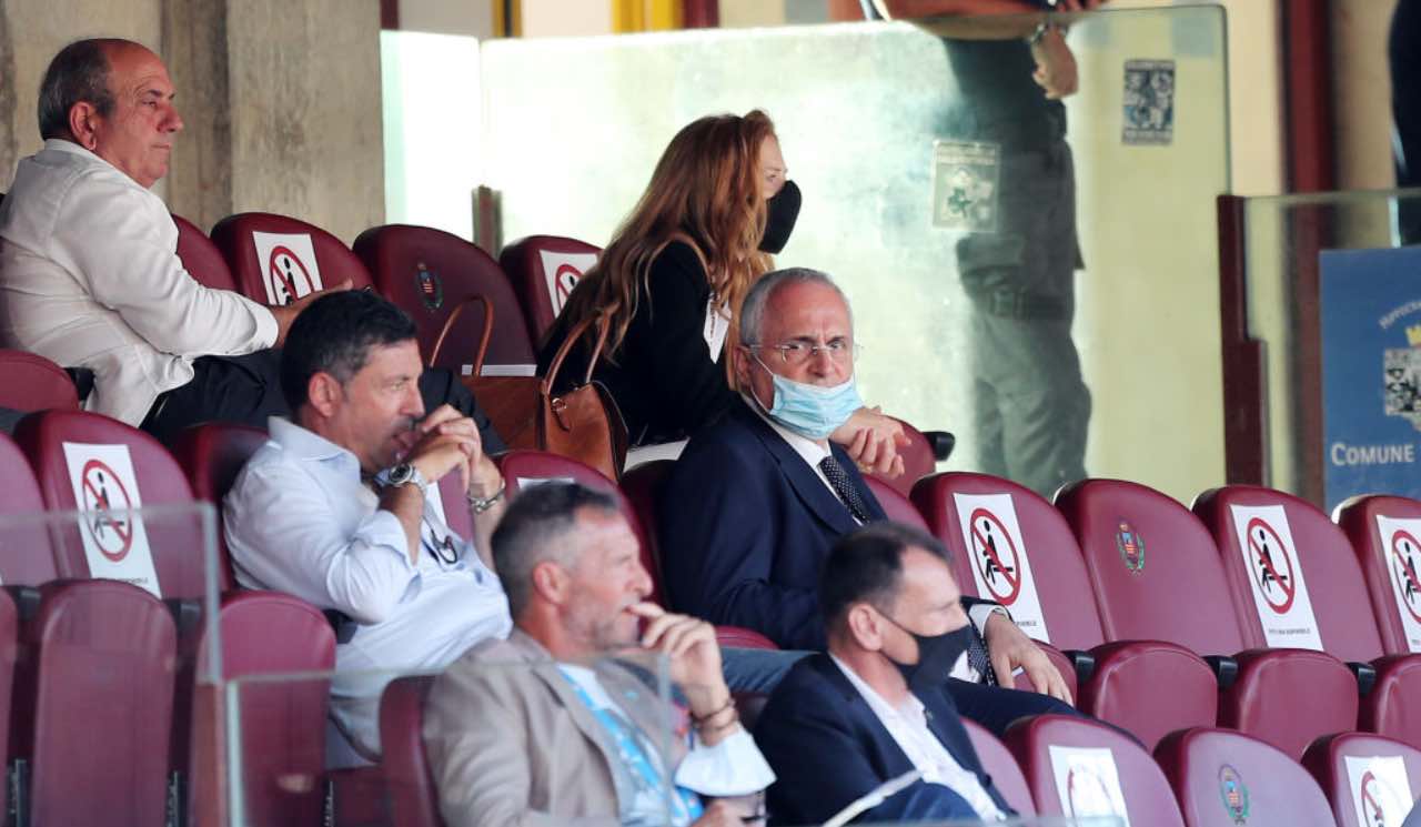 Lotito in tribuna all'Archi di Salerno