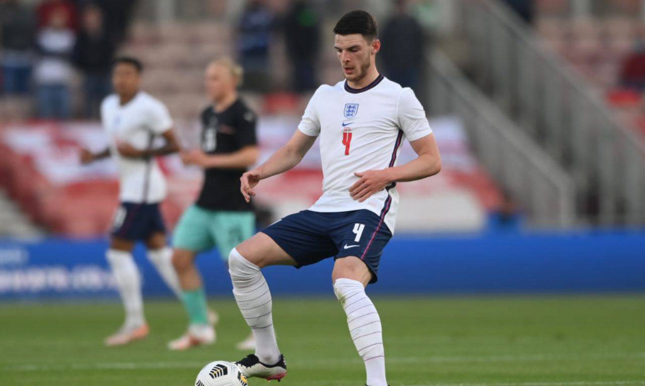 Declan Rice con la nazionale inglese