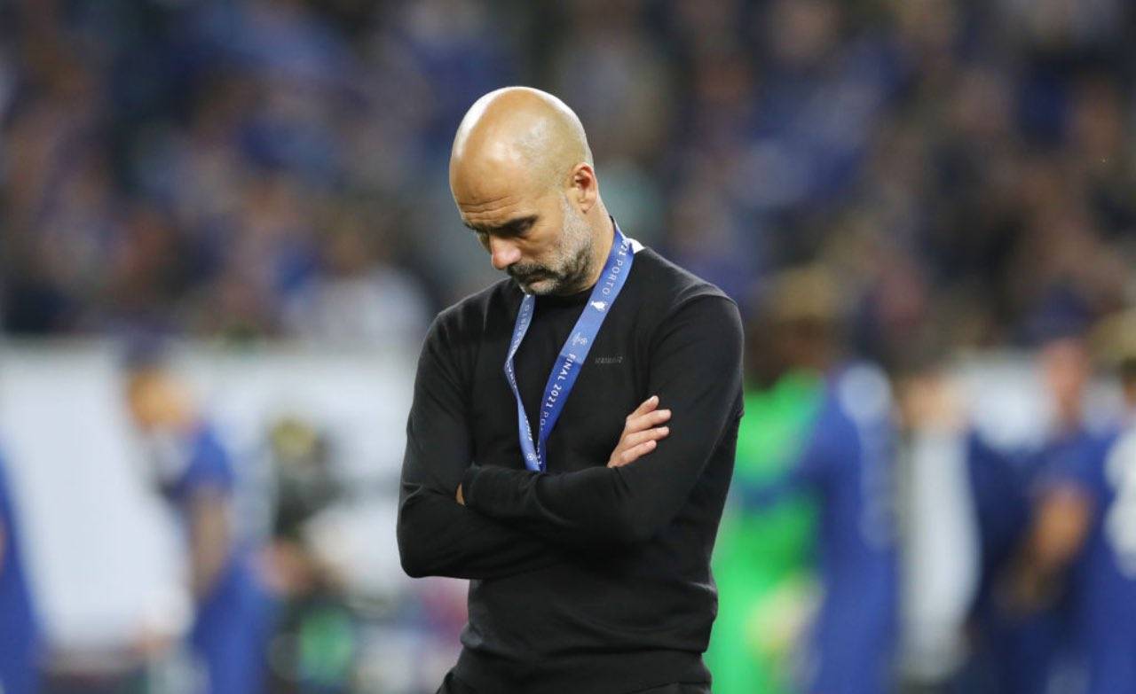 La delusione di Guardiola dopo la sconfitta in finale di Champions