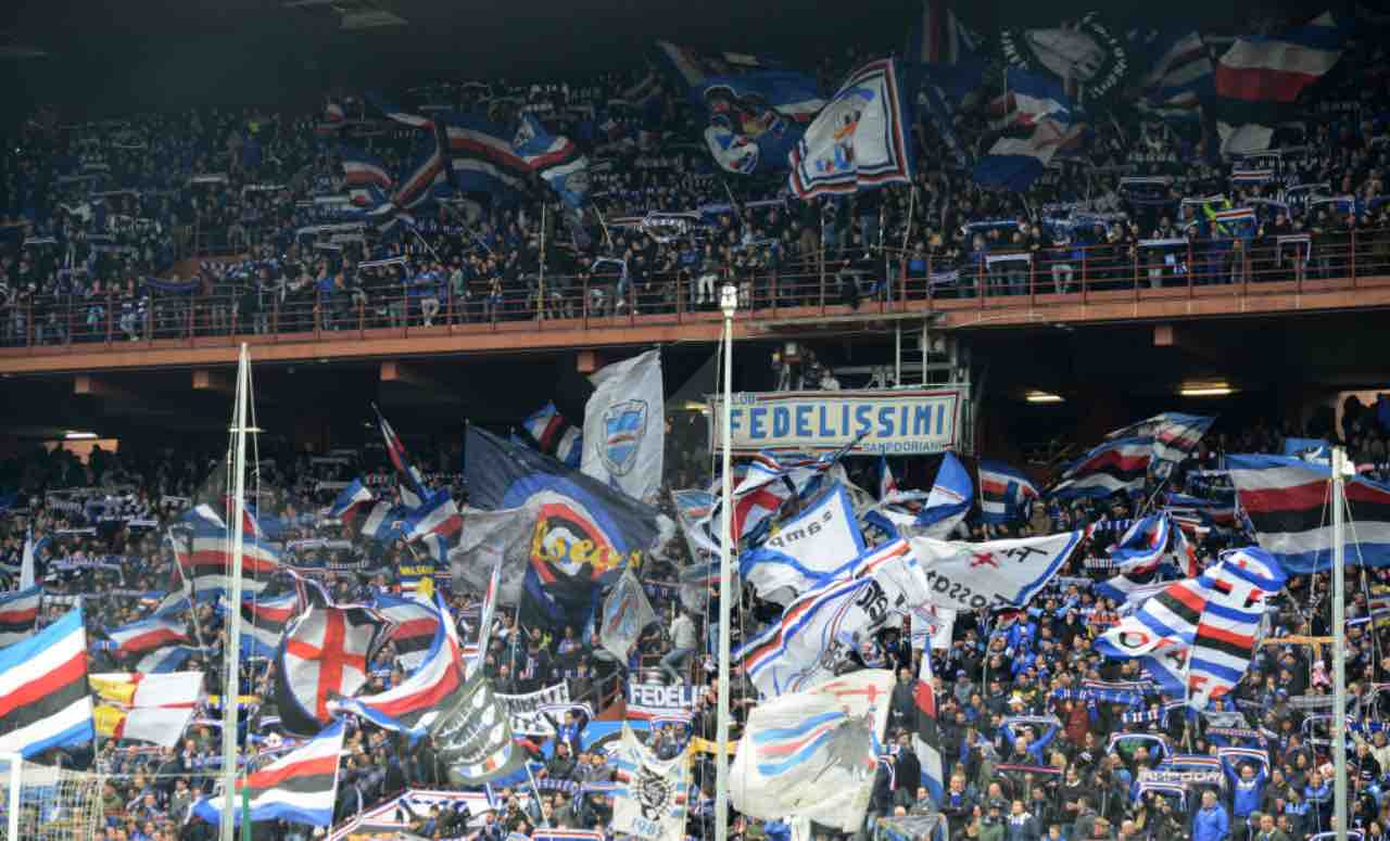 La curva della Sampdoria a Marassi