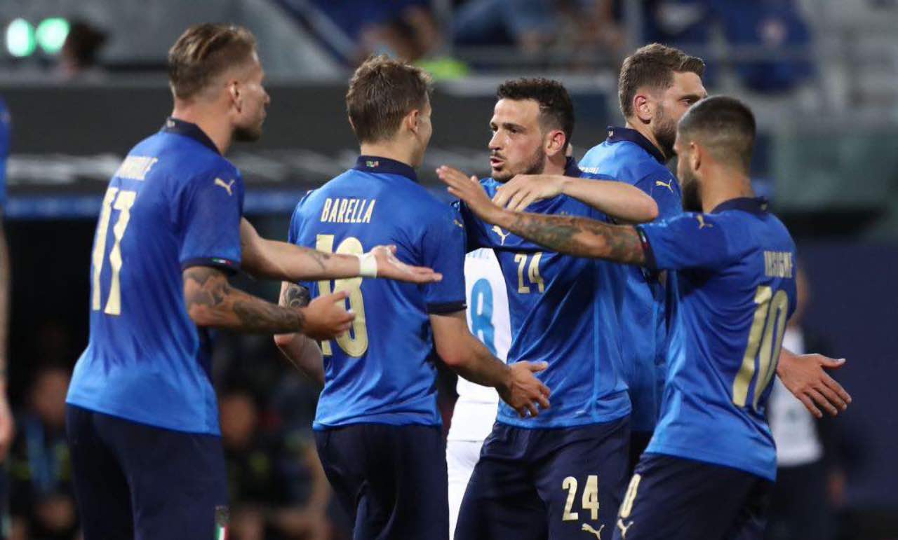 L'esultanza della Nazionale dopo un gol