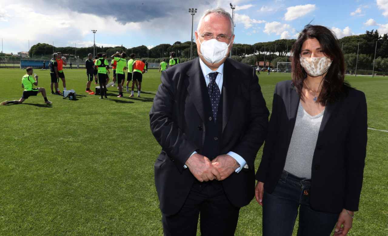 Lotito con Virginia Raggi