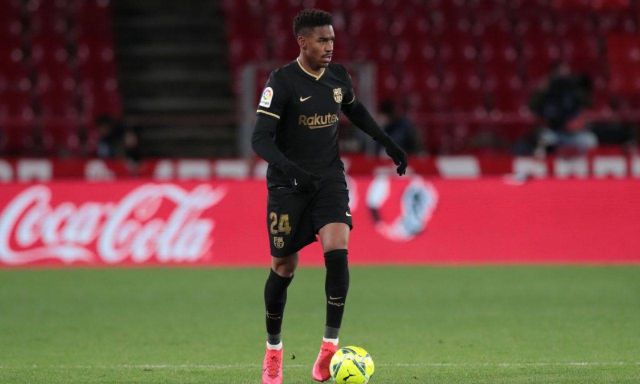 Junior Firpo in campo col Barcellona 