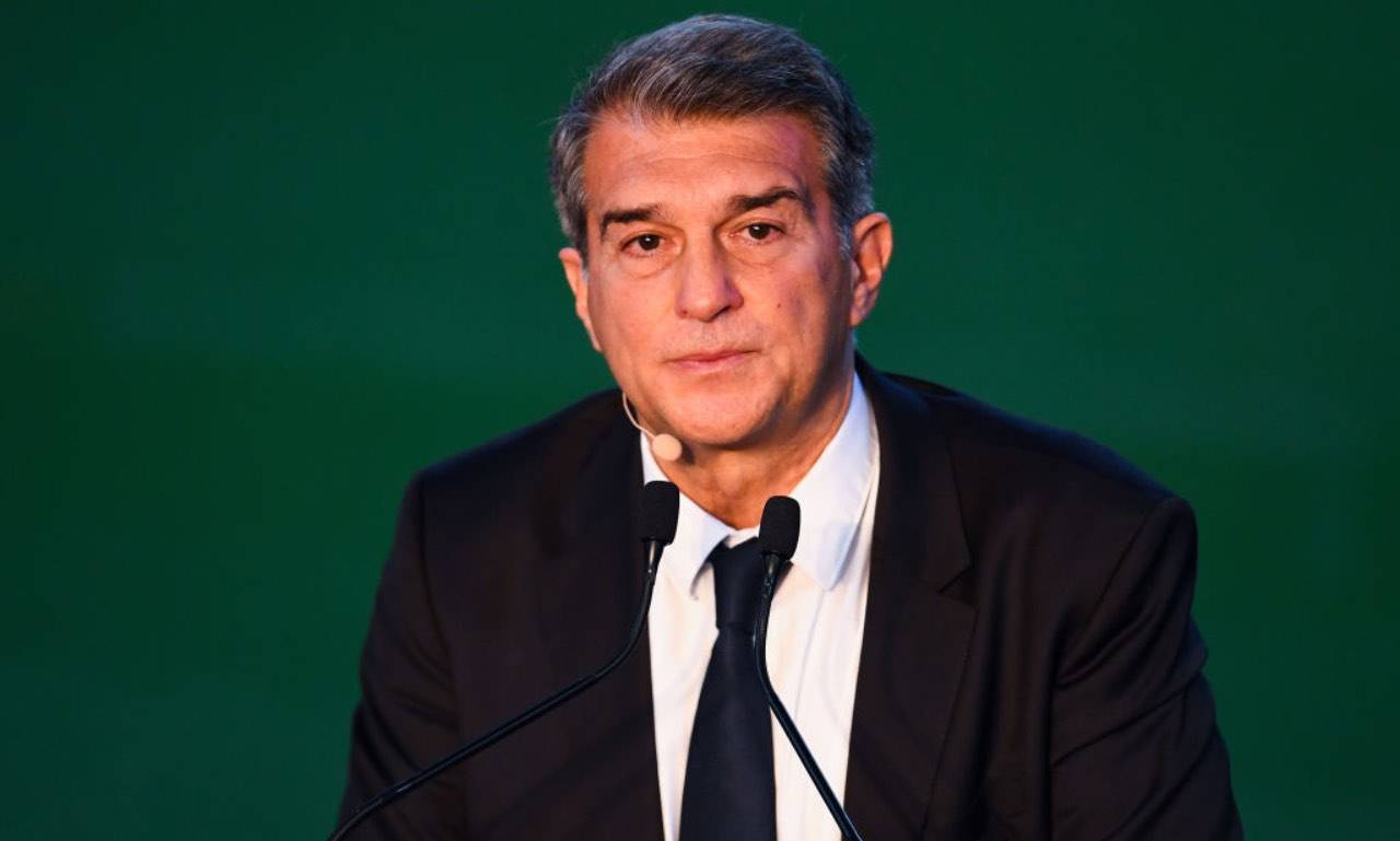 Joan Laporta in conferenza stampa, Barcellona 