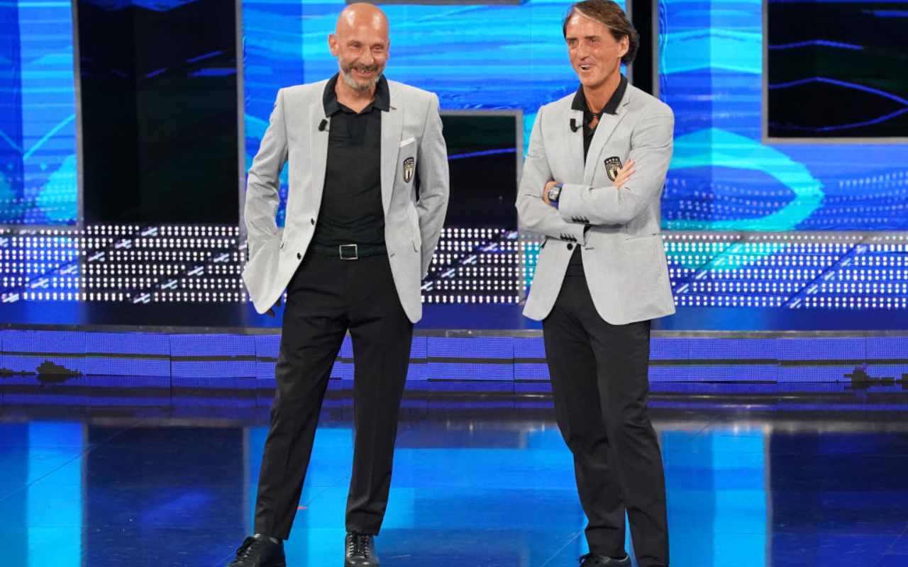 Mancini e Vialli sorridono