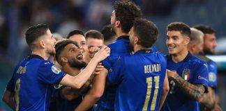 L'esultanza dell'Italia a EURO2020
