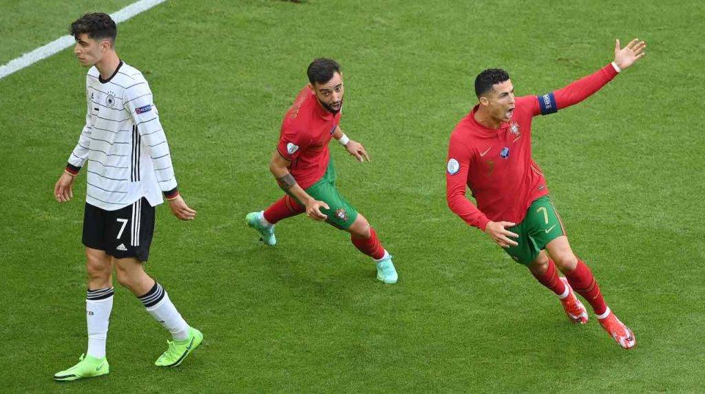 Cristiano Ronaldo esulta