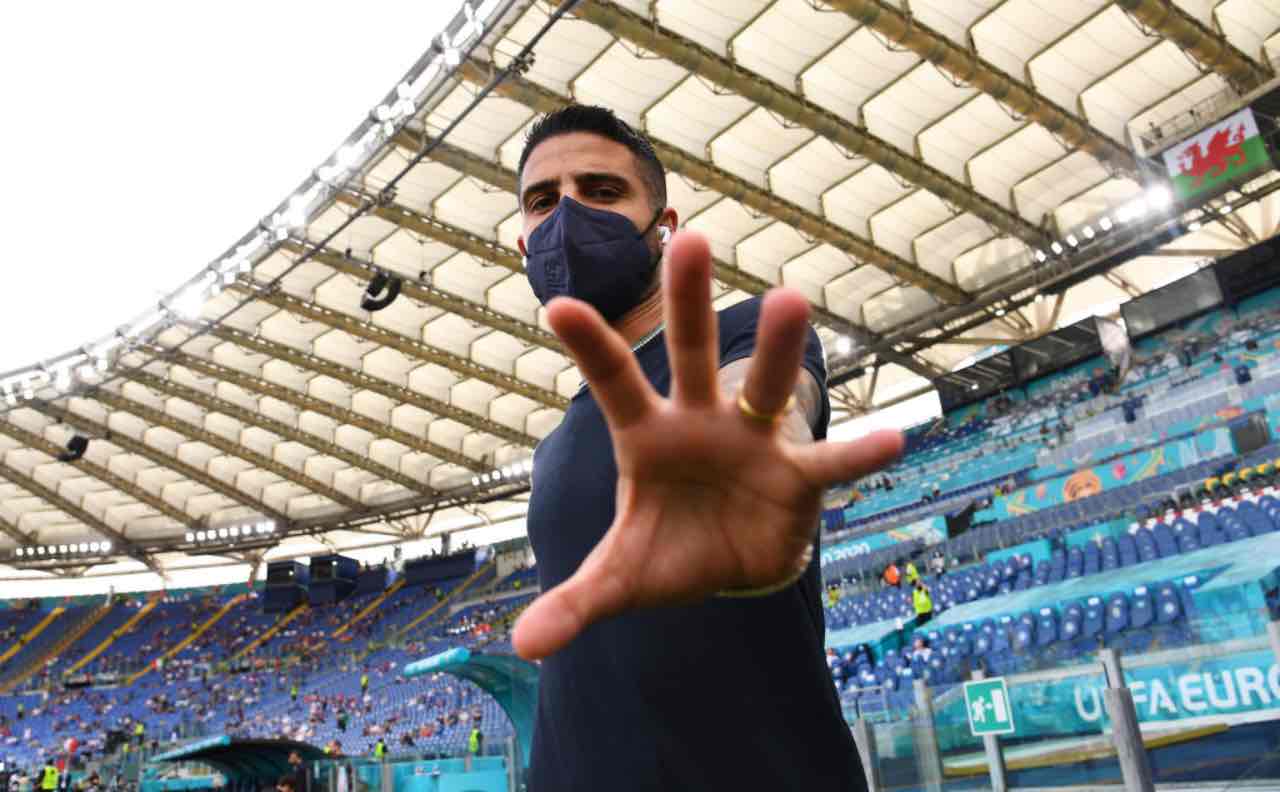 Italia-Galles, Insigne si rivolge alla telecamera 