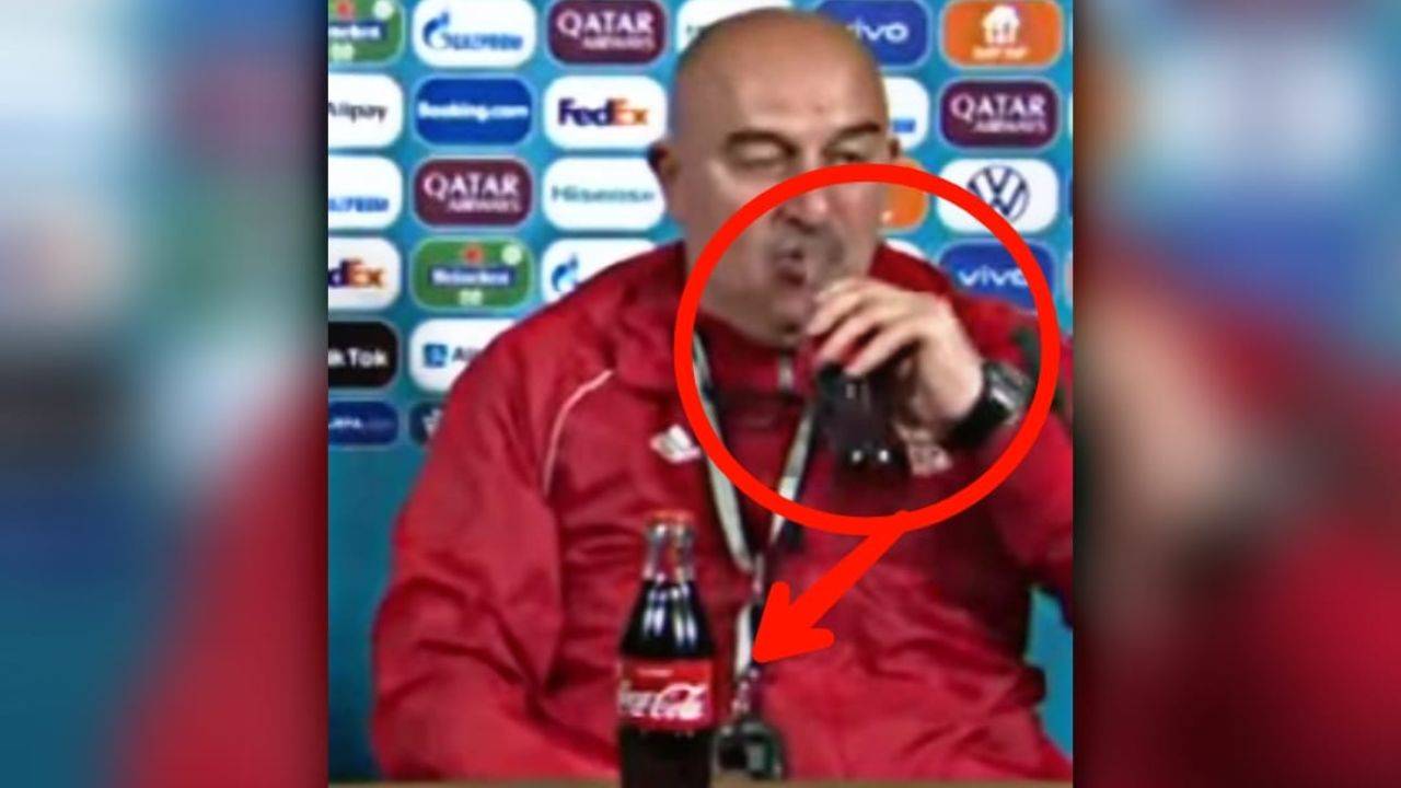 Stanislav Cerchesov beve Coca Cola