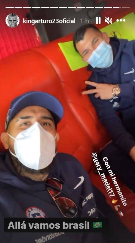 Instagram stories di Arturo Vidal