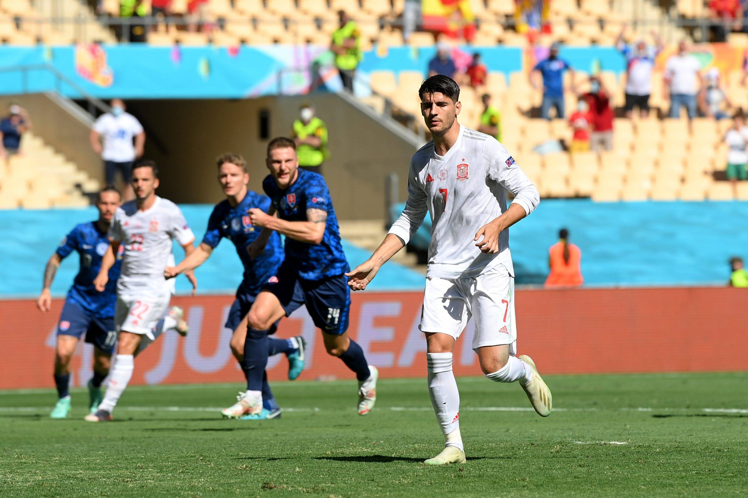 Morata in campo