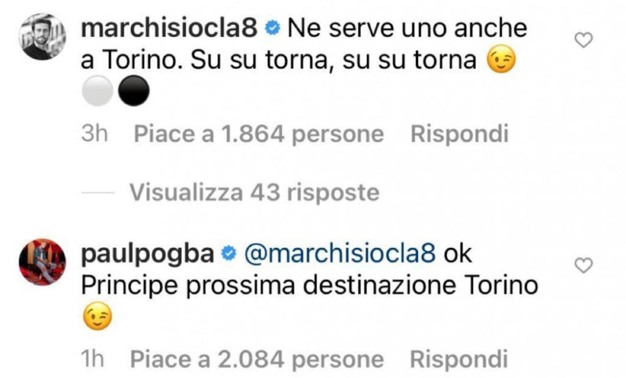 La conversazione tra Marchisio e Pogba