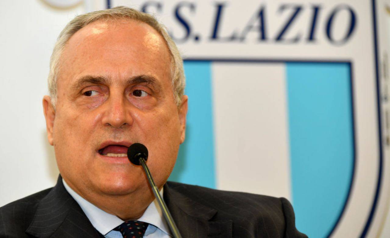 Lotito in conferenza stampa
