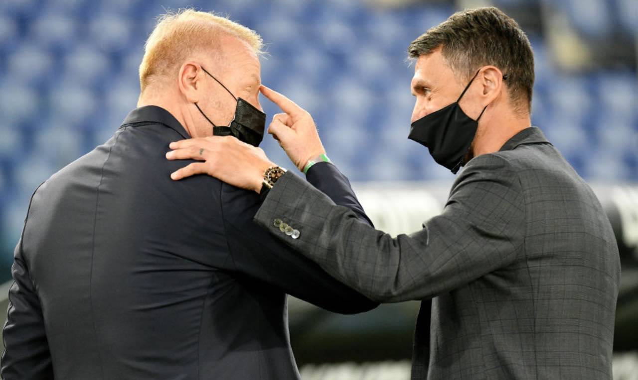 Maldini e Tare a colloquio