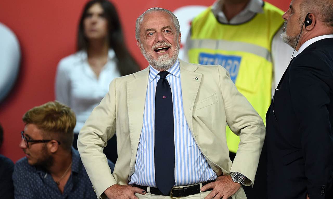 De Laurentiis in tribuna allo stadio