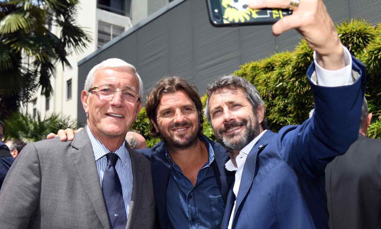 Marcello e Davide Lippi con Maurizio Ganz