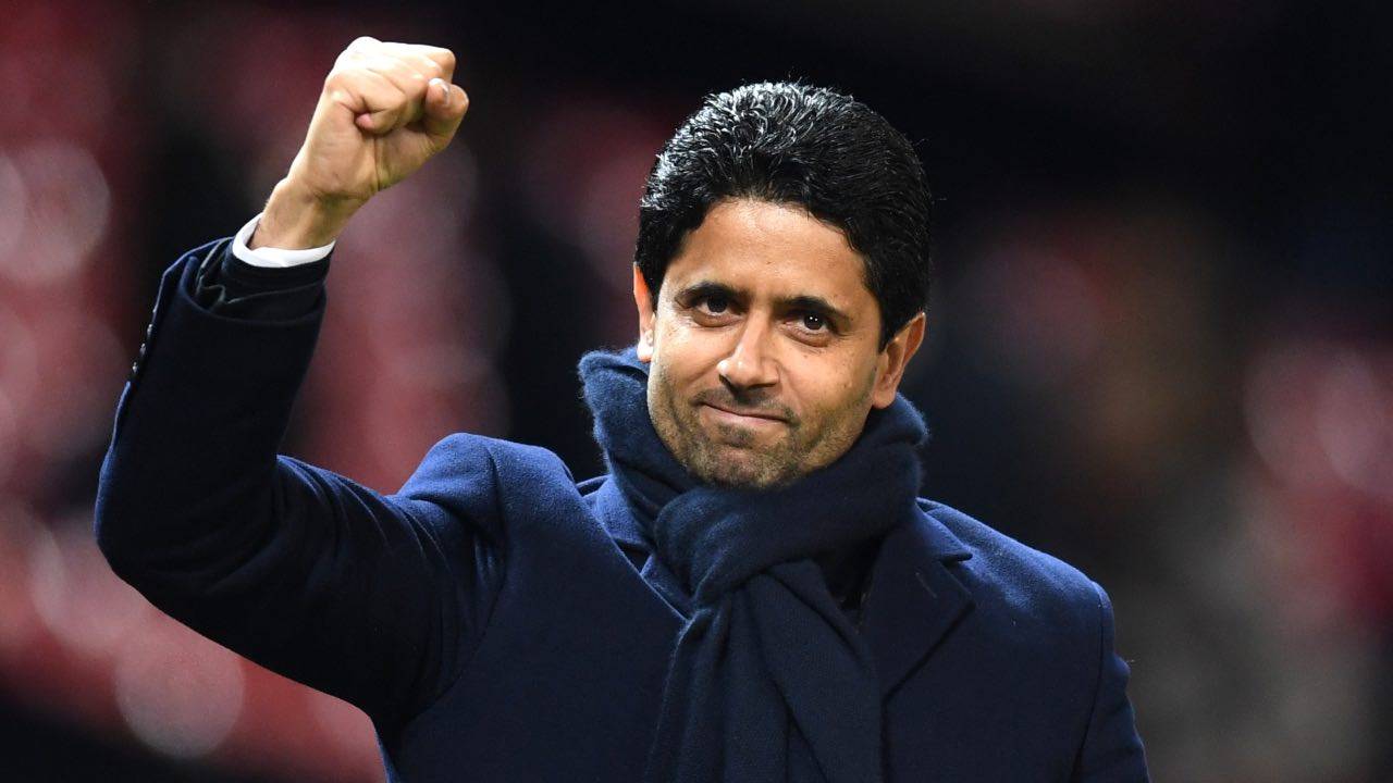 Il presidente del Psg festeggia