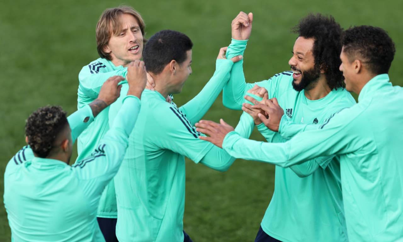 James Rodriguez, Modric e Marcelo insieme al Real
