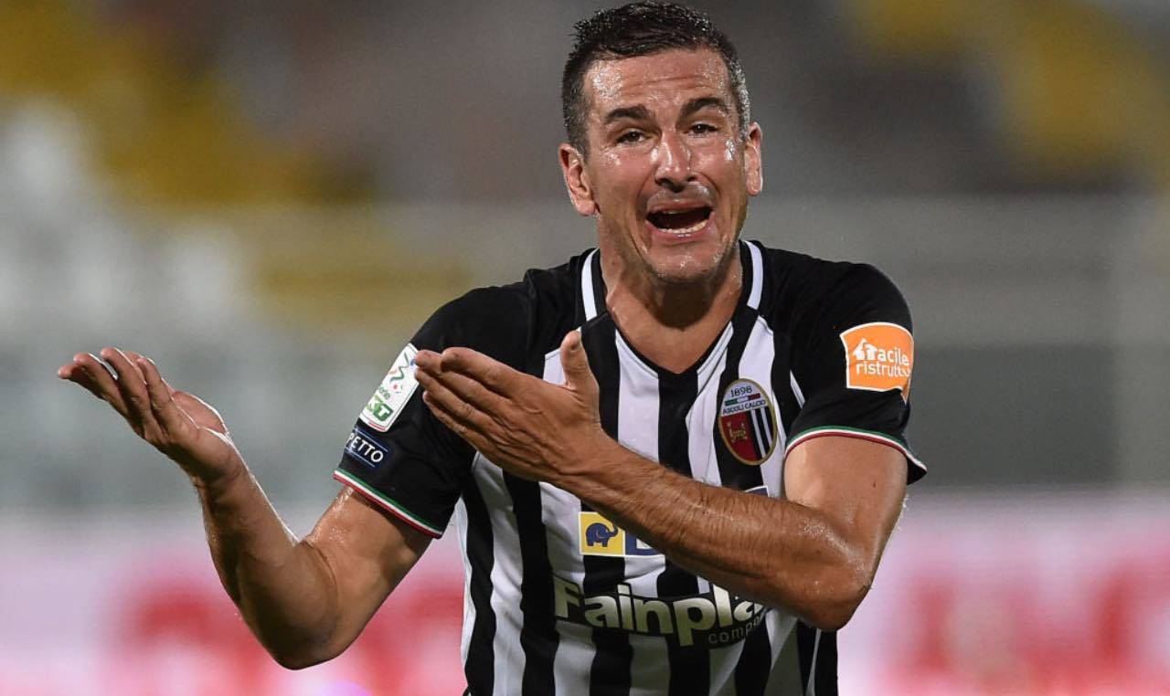 Padoin con la maglia dell'Ascoli 